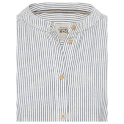 Camel Active Damen Kurzarm Bluse Dark Indigo -Modezauber Günstiges Geschäft camel active hemdbluse blau 46 detail vorne