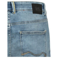 Camel Active Madison FleXXX Jeans Bermuda Bleach Blue -Modezauber Günstiges Geschäft camel active jeans madison 5 pocket shorts blau 41 ansicht detail hinten