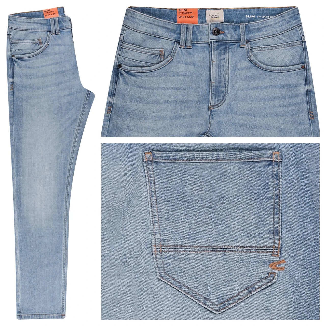 Camel Active Madison FleXXX Jeans Bleach Blue 1 Camel Active Madison FleXXX Jeans Bleach Blue