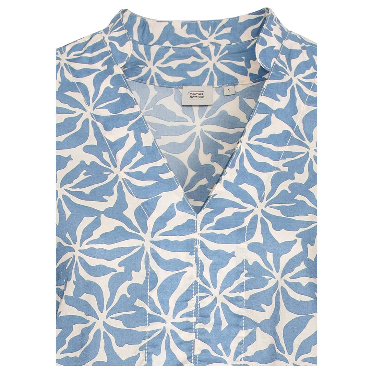 Camel Active Damen 3/4 Arm Kleid Light Blue Caramel Check 3 Camel Active Damen 3/4 Arm Kleid Light Blue Caramel Check – Bild 3