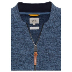 Camel Active Herren Strickjacke Elemental Blue Melange 6 Camel Active Herren Strickjacke Elemental Blue Melange -Modezauber Günstiges Geschäft camel active knitted jacket strickjacke blau 40 detail vorne