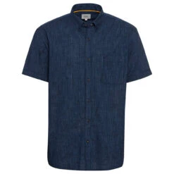 Camel Active Herren 1/2 Arm Hemd Night Blue Allover Stripes