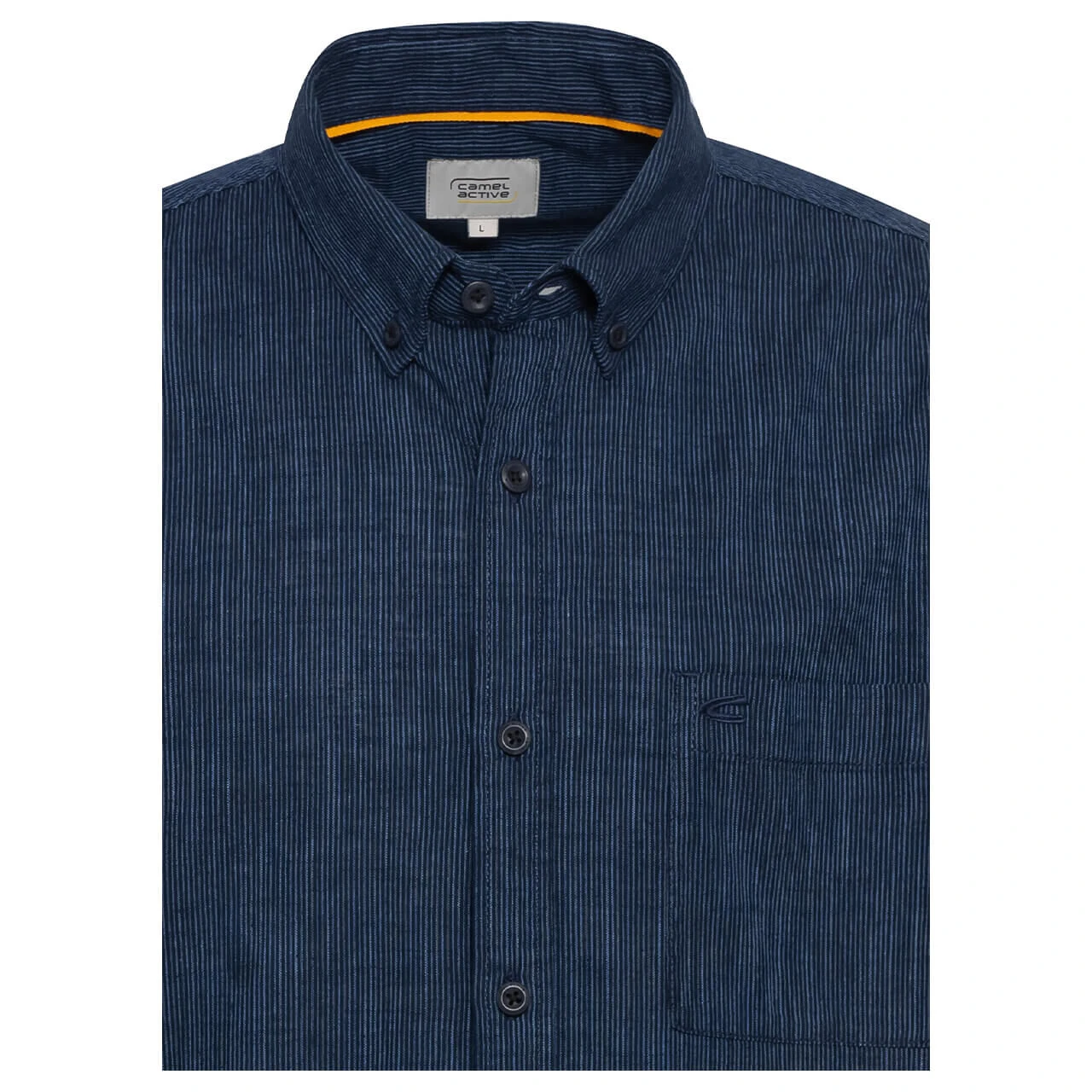 Camel Active Herren 1/2 Arm Hemd Night Blue Allover Stripes 3 Camel Active Herren 1/2 Arm Hemd Night Blue Allover Stripes – Bild 3