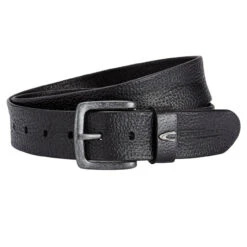 Camel Active Herren Ledergürtel Night Black Structured