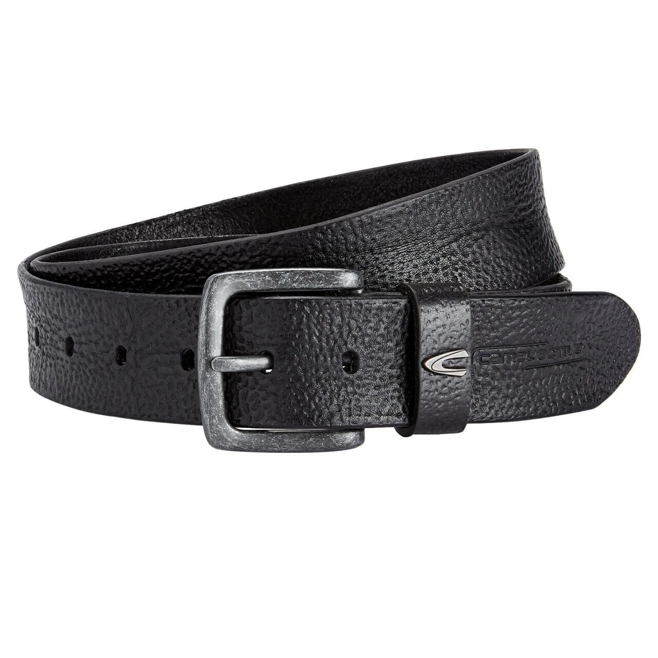 Camel Active Herren Ledergürtel Night Black Structured 1 Camel Active Herren Ledergürtel Night Black Structured