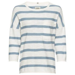 Camel Active Damen 3/4 Arm Shirt Shadow Blue Fantasy