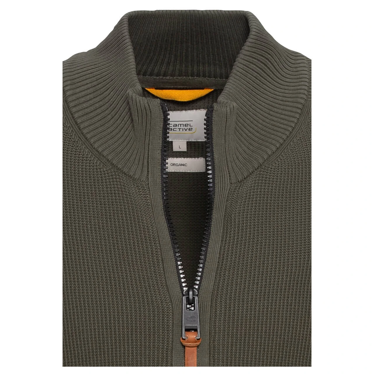 Camel Active Herren Strickjacke Olive 3 Camel Active Herren Strickjacke Olive – Bild 3