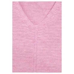 Cecil Damen 3/4 Arm Pullover Structured V-Neck Tender Rose Melange -Modezauber Günstiges Geschäft cecil 3 4 arm structured v neck pullover rosa 15644 detail