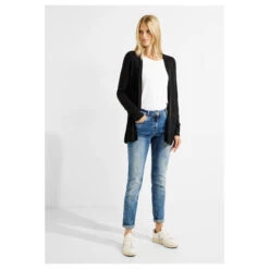Cecil Damen Long Strickjacke Basic Open Cardigan Black 8 Cecil Damen Long Strickjacke Basic Open Cardigan Black -Modezauber Günstiges Geschäft cecil basic open cardigan strickjacke schwarz 10001 vorne