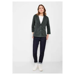 Cecil 3/4 Arm Blazer Easy Khaki -Modezauber Günstiges Geschäft cecil blazer dunkel gruen 14684 ansicht ganzkoerper