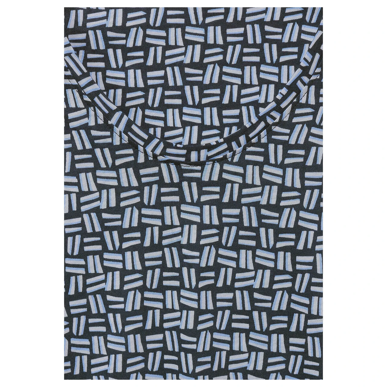 Cecil Damen T-Shirt Button With Minimalprint Universal Blue 5 Cecil Damen T-Shirt Button With Minimalprint Universal Blue – Bild 5