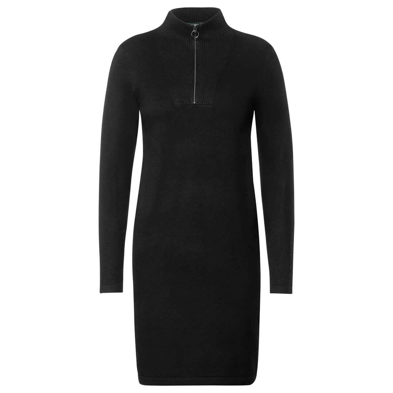 Cecil Damen Langarm Kleid Cozy Zip Troyer Black 1 Cecil Damen Langarm Kleid Cozy Zip Troyer Black