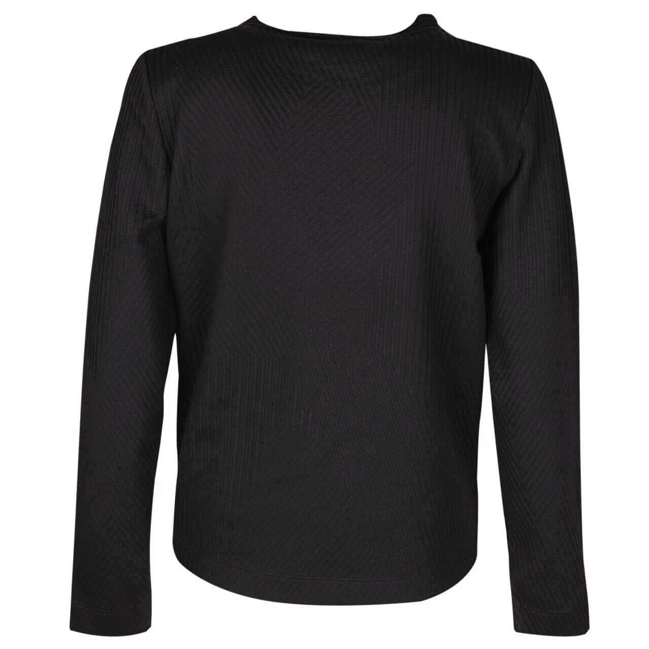 Cecil Damen Sweatshirt Cropped Structure Black 2 Cecil Damen Sweatshirt Cropped Structure Black – Bild 2