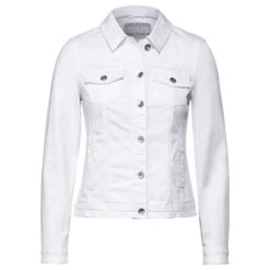 Bestseller 3 Cecil Damen Jeansjacke Shiny White