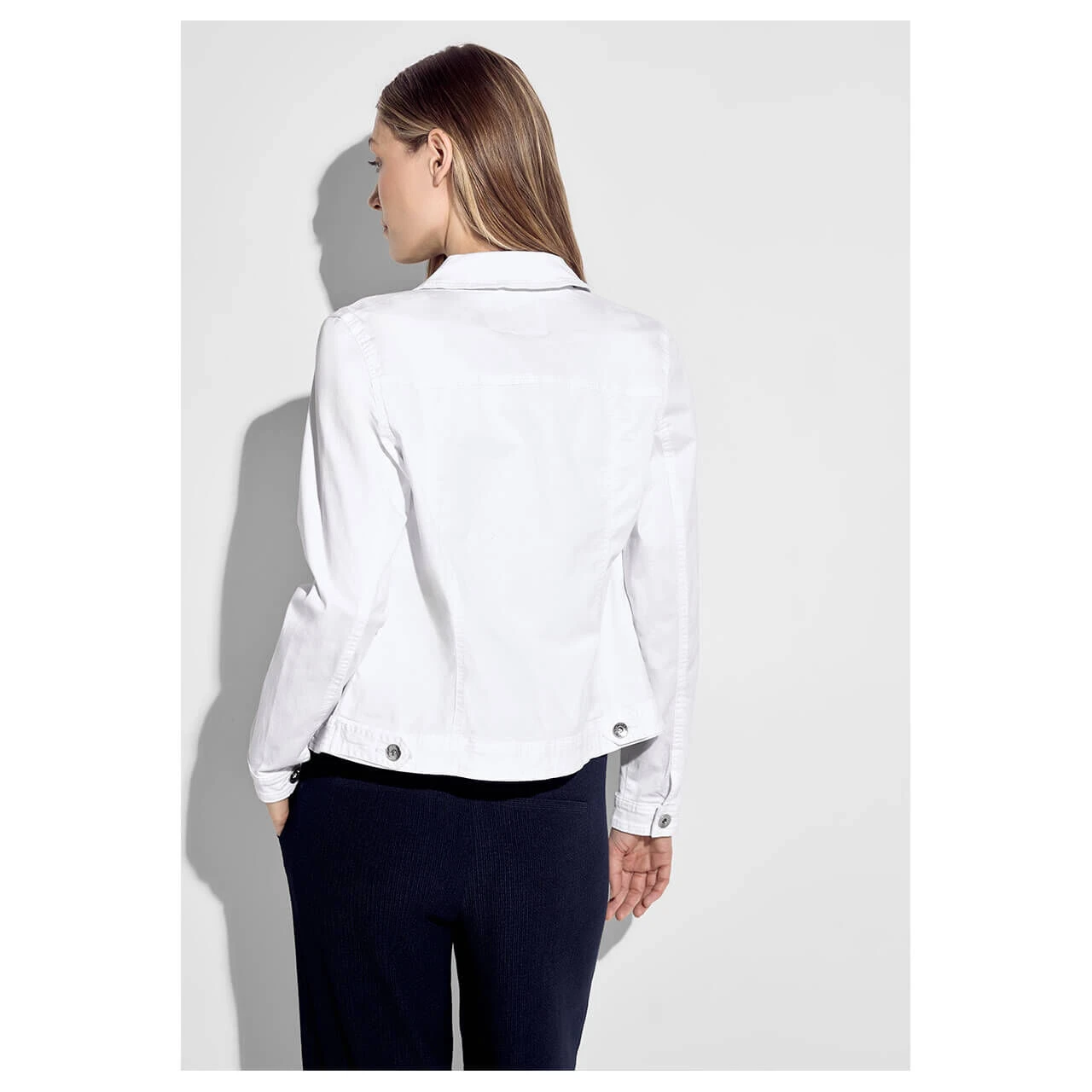 Cecil Damen Jeansjacke Shiny White 3 Cecil Damen Jeansjacke Shiny White – Bild 3