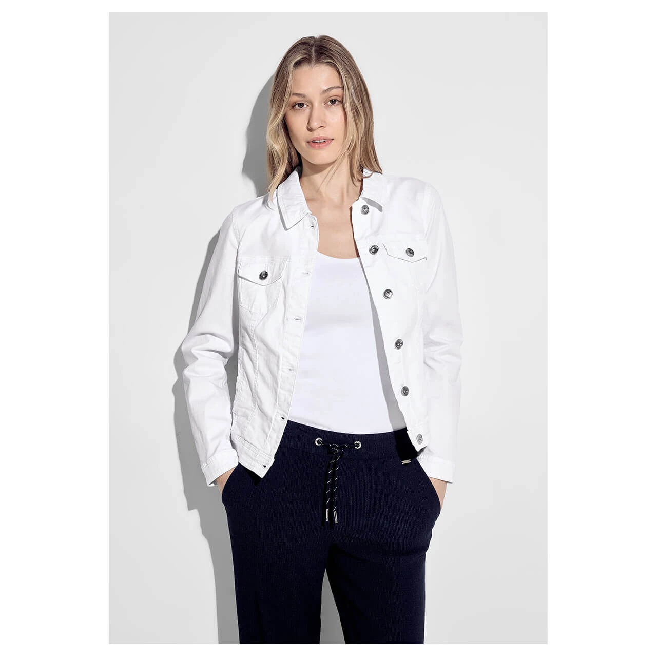 Cecil Damen Jeansjacke Shiny White 2 Cecil Damen Jeansjacke Shiny White – Bild 2