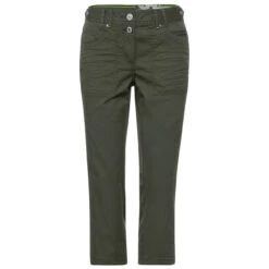 Cecil New York Capri 3/4 Baumwollhose Utility Olive