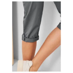 Cecil New York Capri Papertouch 3/4 Baumwollhose Graphit Light Grey -Modezauber Günstiges Geschäft cecil jeans new york papertouch 3 4 grau 10498 ansicht detail vorne