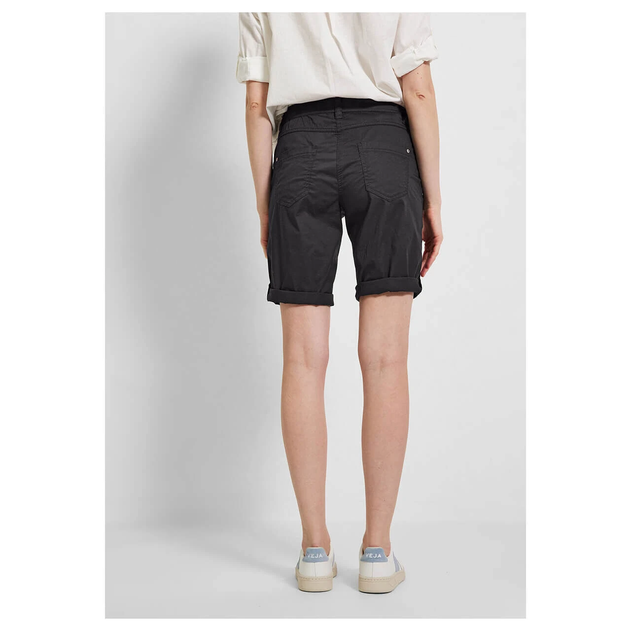 Cecil New York Baumwoll Shorts Carbon Grey 5 Cecil New York Baumwoll Shorts Carbon Grey – Bild 5