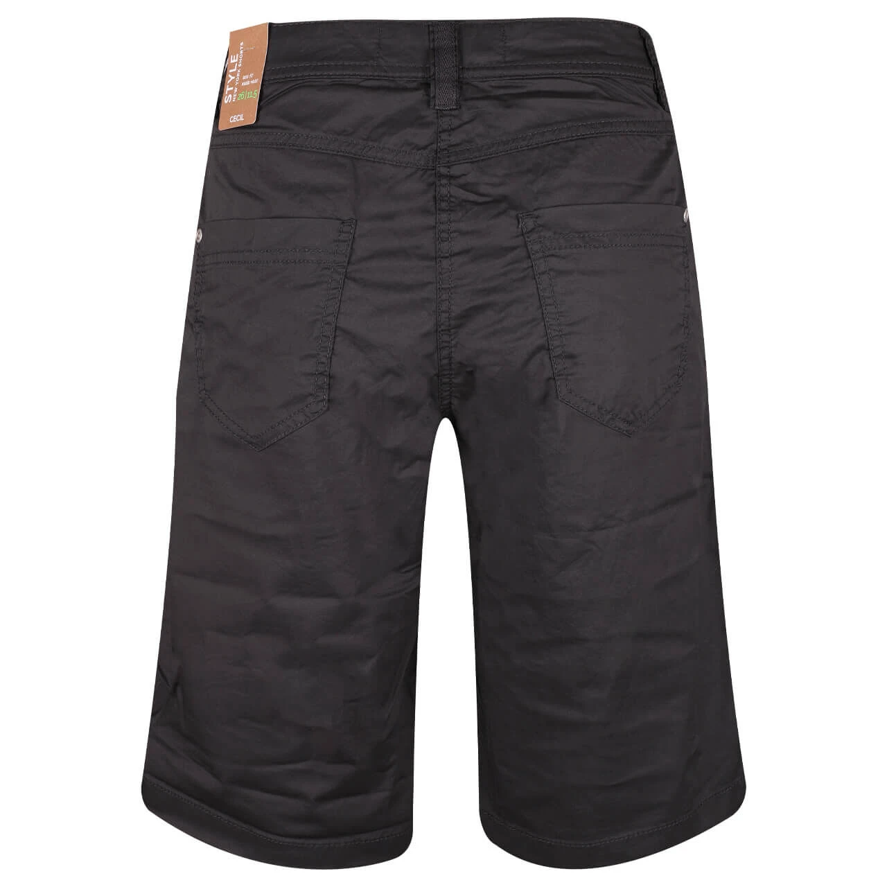 Cecil New York Baumwoll Shorts Carbon Grey 2 Cecil New York Baumwoll Shorts Carbon Grey – Bild 2