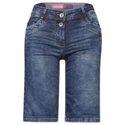 Bestseller 23 Cecil Scarlett Jeans Shorts Mid Blue Used Washed