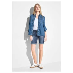 Cecil Scarlett Jeans Shorts Mid Blue Used Washed 13 Cecil Scarlett Jeans Shorts Mid Blue Used Washed -Modezauber Günstiges Geschäft cecil jeans scarlett shorts mid blue 10235 model