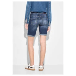 Cecil Scarlett Jeans Shorts Mid Blue Used Washed 15 Cecil Scarlett Jeans Shorts Mid Blue Used Washed -Modezauber Günstiges Geschäft cecil jeans scarlett shorts mid blue 10235 model hinten