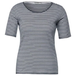 Cecil Lena T-Shirt Deep Blue Stripes