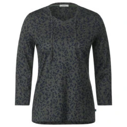 Modezauber Günstiges Geschäft 11 Cecil Damen 3/4 Arm Shirt Minimal Tunic Strong Khaki Printed