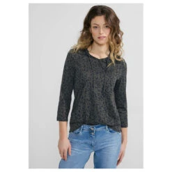 Modezauber Günstiges Geschäft -Modezauber Günstiges Geschäft cecil minimal tunic gruen 25382 model vorne