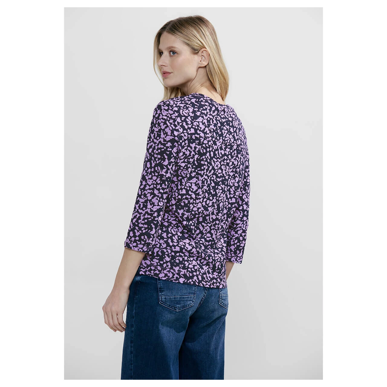 Cecil Damen 3/4 Arm Shirt Minimal Tunic Universal Blue Printed 3 Cecil Damen 3/4 Arm Shirt Minimal Tunic Universal Blue Printed – Bild 3