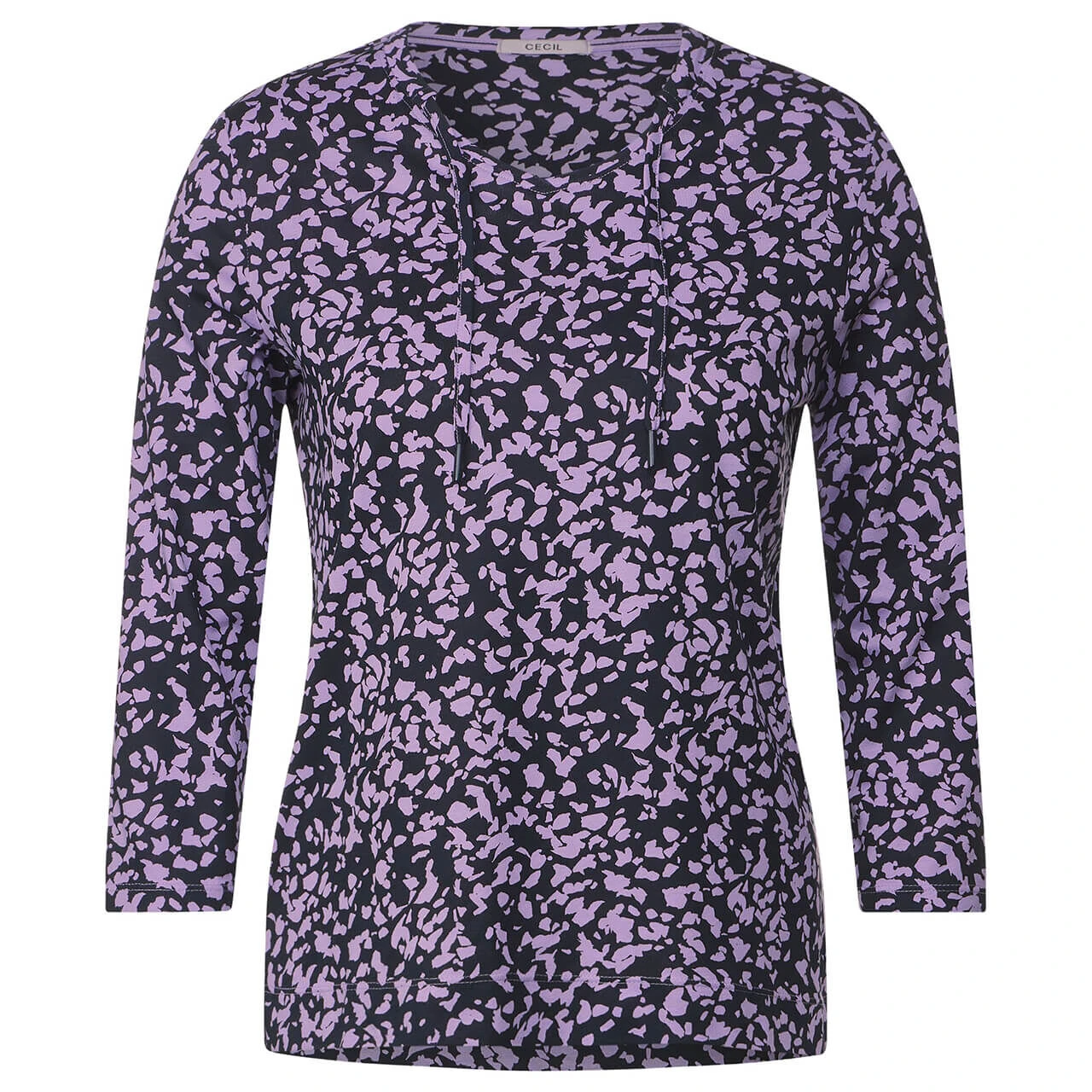 Cecil Damen 3/4 Arm Shirt Minimal Tunic Universal Blue Printed 1 Cecil Damen 3/4 Arm Shirt Minimal Tunic Universal Blue Printed