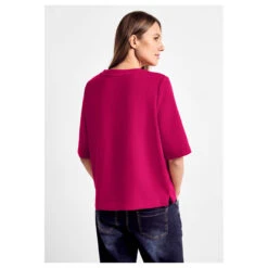 Cecil Damen Kurzarm Sweatshirt Pink Sorbet 7 Cecil Damen Kurzarm Sweatshirt Pink Sorbet -Modezauber Günstiges Geschäft cecil modal short sleeve sweatshirt rosa 15597 model hinten