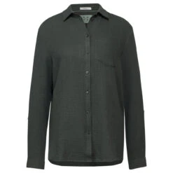 Cecil Damen Langarm Bluse Musselin Blouse Strong Khaki