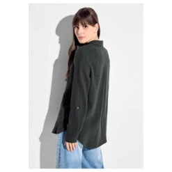 Cecil Damen Langarm Bluse Musselin Blouse Strong Khaki -Modezauber Günstiges Geschäft cecil musselin blouse bluse gruen 15382 model hinten
