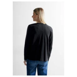 Cecil Damen Strickjacke Open Basic Cardigan Black 7 Cecil Damen Strickjacke Open Basic Cardigan Black -Modezauber Günstiges Geschäft cecil open basic cardigan schwarz 20001 model hinten