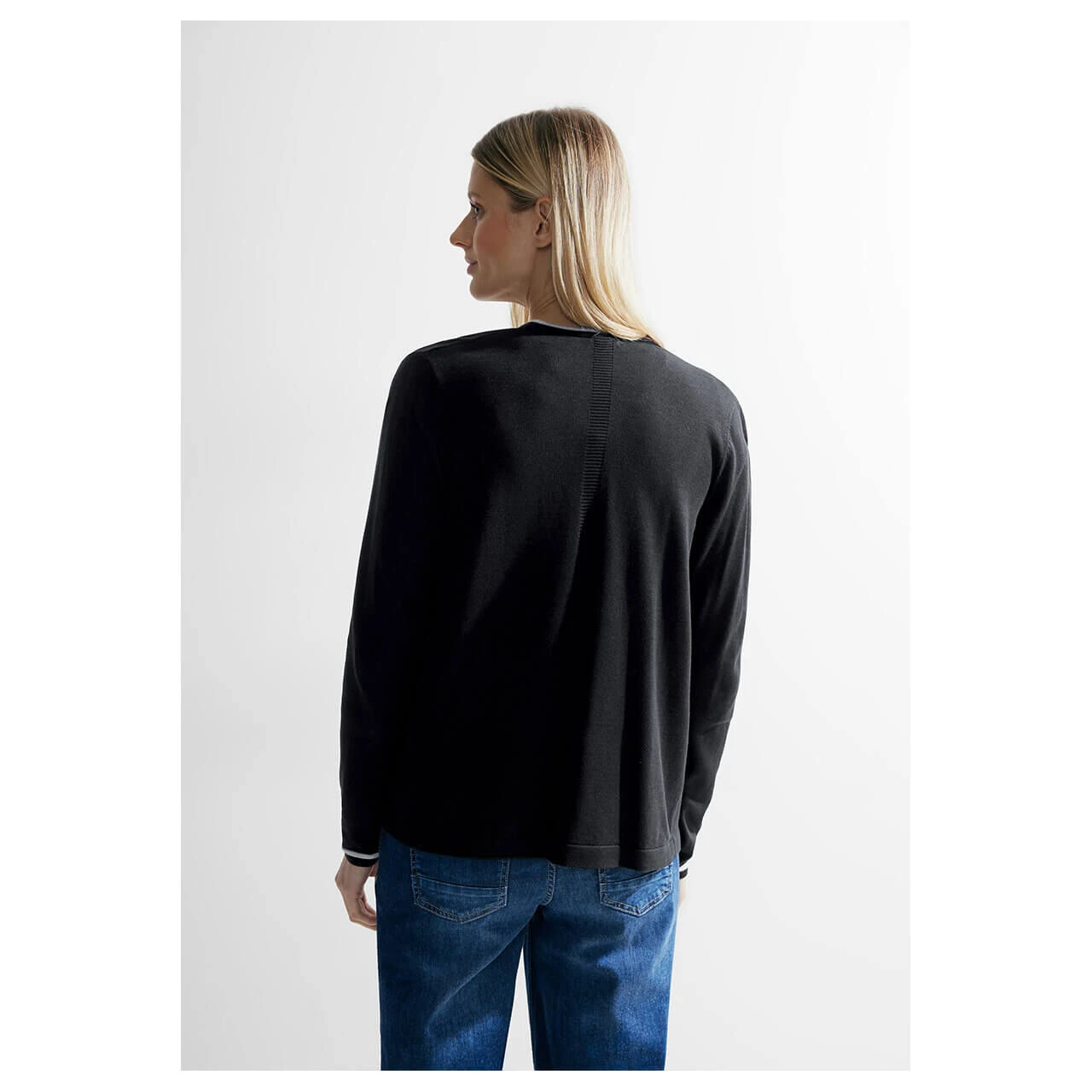 Cecil Damen Strickjacke Open Basic Cardigan Black 3 Cecil Damen Strickjacke Open Basic Cardigan Black – Bild 3