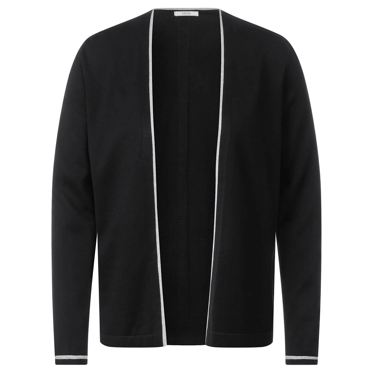 Cecil Damen Strickjacke Open Basic Cardigan Black 1 Cecil Damen Strickjacke Open Basic Cardigan Black