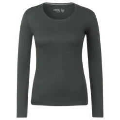 Cecil Damen Langarm Shirt Pia Strong Khaki