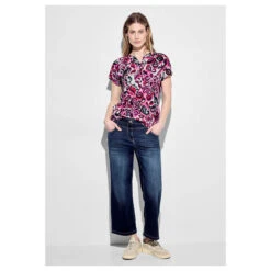 Cecil Damen T-Shirt Bloomy Pink Printed 8 Cecil Damen T-Shirt Bloomy Pink Printed -Modezauber Günstiges Geschäft cecil print tunic tunikashirt rosa 35369 model