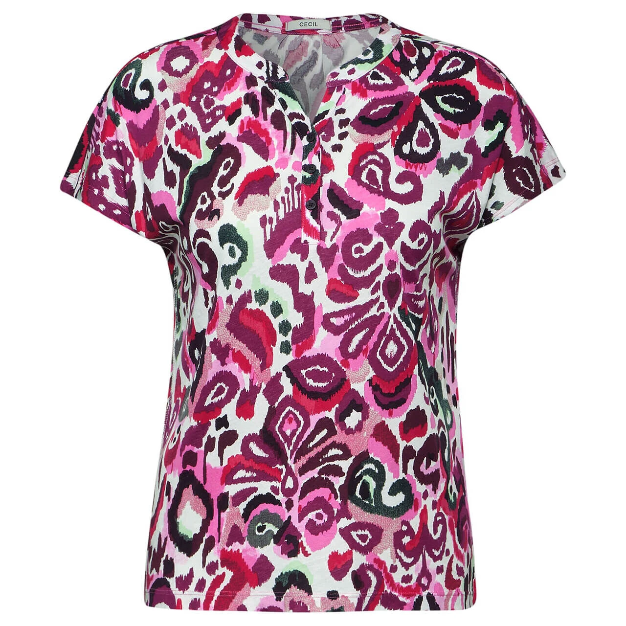 Cecil Damen T-Shirt Bloomy Pink Printed 1 Cecil Damen T-Shirt Bloomy Pink Printed