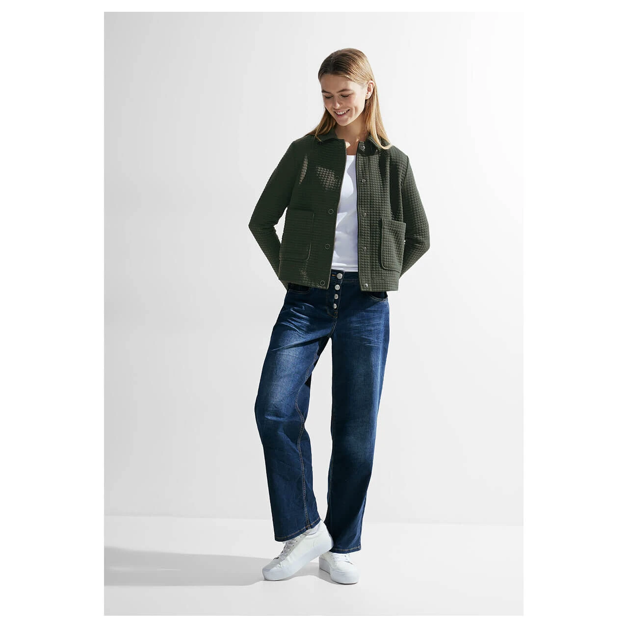 Cecil Damen Shirtjacke Dynamic Khaki 4 Cecil Damen Shirtjacke Dynamic Khaki – Bild 4