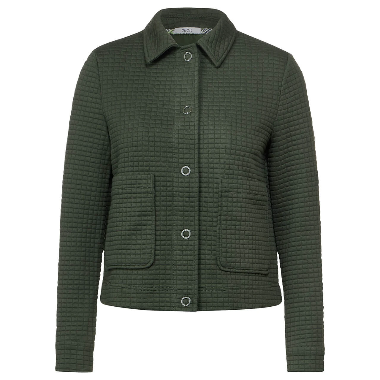 Cecil Damen Shirtjacke Dynamic Khaki 1 Cecil Damen Shirtjacke Dynamic Khaki