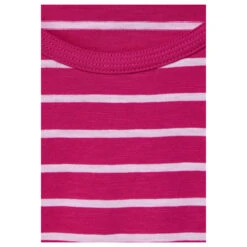 Cecil Damen T-Shirt Stripe Basic Roundneck Pink Sorbet -Modezauber Günstiges Geschäft cecil stripe basic roundneck rundhalsshirt rosa 25597 detail