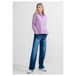 Cecil Damen Langarm Bluse Stripe Blouse Sporty Lilac -Modezauber Günstiges Geschäft cecil stripe blouse bluse violett 25565 model