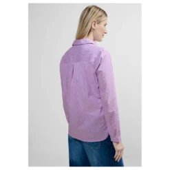 Cecil Damen Langarm Bluse Stripe Blouse Sporty Lilac -Modezauber Günstiges Geschäft cecil stripe blouse bluse violett 25565 model hinten