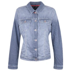 Cecil Jeansjacke Mid Blue Used Stripes