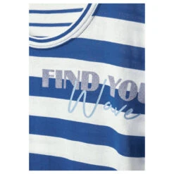 Cecil Stripe Mix T-Shirt Blue Sea -Modezauber Günstiges Geschäft cecil stripe mix shirt blau 34922 detail