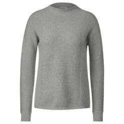Cecil Damen Pullover Structure Mix Dolman Mineral Grey Melange