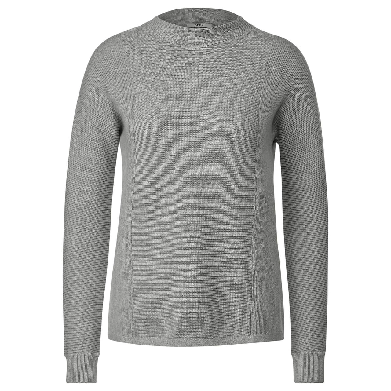 Cecil Damen Pullover Structure Mix Dolman Mineral Grey Melange 1 Cecil Damen Pullover Structure Mix Dolman Mineral Grey Melange